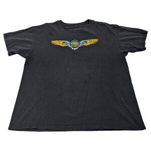 Doobie Brothers Shirt 2011 American Tour Black Men’s L/XL Hawk Wings Guitar Logo